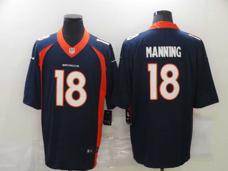 Men Denver Broncos 18 Manning Blue Nike Limited Vapor Untouchable NFL Jerseys